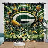 Load image into Gallery viewer, Green Bay Packers Curtains Blackout Window Drapes Room Decoration