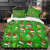 Charger l'image dans la visionneuse de la galerie, Grinch Duvet Cover Kids Room Bedding Set Without Filler