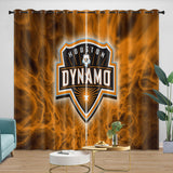 Load image into Gallery viewer, Houston Dynamo Curtains Blackout Window Drapes Room Decoration