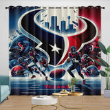 Load image into Gallery viewer, Houston Texans Curtains Blackout Window Drapes Room Decoration