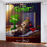 Load image into Gallery viewer, I Am Groot Curtains Pattern Blackout Window Drapes