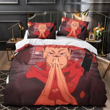 Charger l'image dans la visionneuse de la galerie, Jujutsu Kaisen Execution Duvet Cover Bedding Set Without Filler
