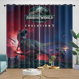 Load image into Gallery viewer, Jurassic World Curtains Dinosaur  Blackout Window Drapes Room Decoration