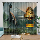Load image into Gallery viewer, Jurassic World Curtains Dinosaur  Blackout Window Drapes Room Decoration