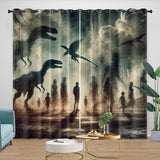 Load image into Gallery viewer, Jurassic World Rebirth Curtains Blackout Window Drapes Room Decoration