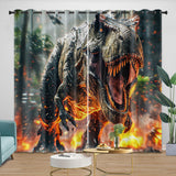 Load image into Gallery viewer, Jurassic World Rebirth Curtains Blackout Window Drapes Room Decoration
