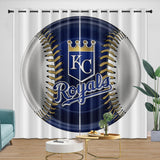 Charger l&#39;image dans la visionneuse de la galerie, Kansas City Royals Curtains Blackout Window Drapes Room Decoration