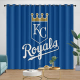 Charger l&#39;image dans la visionneuse de la galerie, Kansas City Royals Curtains Blackout Window Drapes Room Decoration