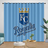 Charger l&#39;image dans la visionneuse de la galerie, Kansas City Royals Curtains Blackout Window Drapes Room Decoration