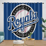 Charger l&#39;image dans la visionneuse de la galerie, Kansas City Royals Curtains Blackout Window Drapes Room Decoration