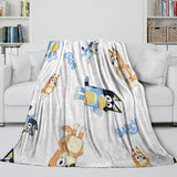 Charger l&#39;image dans la visionneuse de la galerie, Kids Room Decoration Bluey Blanket Pattern Flannel Throw