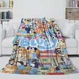 Charger l&#39;image dans la visionneuse de la galerie, Kids Room Decoration Bluey Blanket Printed Flannel Throw