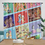 Charger l&#39;image dans la visionneuse de la galerie, Kids Room Decoration Bluey Curtains Pattern Blackout Window Drapes