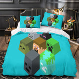 Charger l&#39;image dans la visionneuse de la galerie, Kids bed Minecraft Bedding Set Pattern Quilt Duvet Cover Without Filler