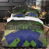 Charger l&#39;image dans la visionneuse de la galerie, Kids bed Minecraft Bedding Set Quilt Duvet Cover Without Filler