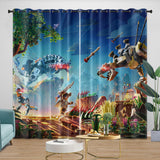 Charger l&#39;image dans la visionneuse de la galerie, LEGO Horizon Adventures Curtains Blackout Window Drapes Room Decoration