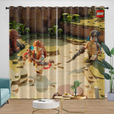 Charger l&#39;image dans la visionneuse de la galerie, LEGO Horizon Adventures Curtains Blackout Window Drapes Room Decoration