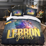 Load image into Gallery viewer, Lakers LeBron Raymone James Bedding Set Pattern Quilt Duvet Cover