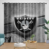 Load image into Gallery viewer, Las Vegas Raiders Curtains Blackout Window Drapes Room Decoration