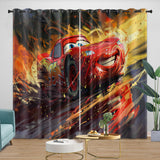 Load image into Gallery viewer, Lightning McQueen Curtains Pattern Blackout Window Drapes