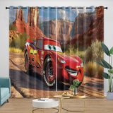 Load image into Gallery viewer, Lightning McQueen Curtains Pattern Blackout Window Drapes