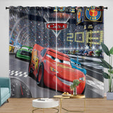 Load image into Gallery viewer, Lightning McQueen Curtains Pattern Blackout Window Drapes