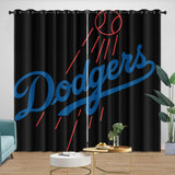 Charger l'image dans la visionneuse de la galerie, Los Angeles Dodgers Curtains Blackout Window Drapes Kids Room Decoration