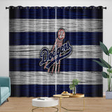 Charger l'image dans la visionneuse de la galerie, Los Angeles Dodgers Curtains Blackout Window Drapes Kids Room Decoration