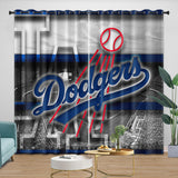 Charger l&#39;image dans la visionneuse de la galerie, Los Angeles Dodgers Curtains Blackout Window Drapes Room Decoration