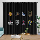 Charger l&#39;image dans la visionneuse de la galerie, Los Angeles FC Curtains Blackout Window Drapes Room Decoration