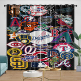 Charger l'image dans la visionneuse de la galerie, Major League Baseball MLB Curtains Blackout Window Drapes Room Decoration