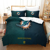 Charger l&#39;image dans la visionneuse de la galerie, Miami Dolphins Bedding Set Duvet Cover Without Filler