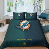 Charger l&#39;image dans la visionneuse de la galerie, Miami Dolphins Bedding Set Duvet Cover Without Filler