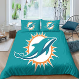 Charger l&#39;image dans la visionneuse de la galerie, Miami Dolphins Bedding Set Duvet Cover Without Filler