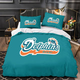 Charger l&#39;image dans la visionneuse de la galerie, Miami Dolphins Bedding Set Duvet Cover Without Filler