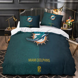 Charger l&#39;image dans la visionneuse de la galerie, Miami Dolphins Bedding Set Duvet Cover Without Filler