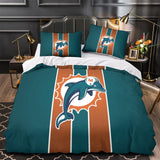 Charger l&#39;image dans la visionneuse de la galerie, Miami Dolphins Bedding Set Duvet Cover Without Filler