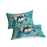 Charger l&#39;image dans la visionneuse de la galerie, Miami Dolphins Bedding Set Duvet Cover Without Filler