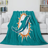 Charger l&#39;image dans la visionneuse de la galerie, Miami Dolphins Blanket Flannel Fleece Throw Room Decoration