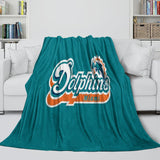 Charger l&#39;image dans la visionneuse de la galerie, Miami Dolphins Blanket Flannel Fleece Throw Room Decoration