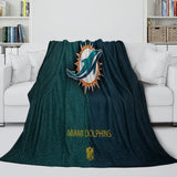 Charger l&#39;image dans la visionneuse de la galerie, Miami Dolphins Blanket Flannel Fleece Throw Room Decoration