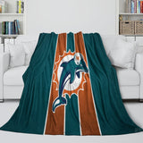 Charger l&#39;image dans la visionneuse de la galerie, Miami Dolphins Blanket Flannel Fleece Throw Room Decoration