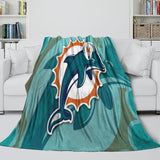 Charger l&#39;image dans la visionneuse de la galerie, Miami Dolphins Blanket Flannel Fleece Throw Room Decoration