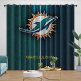 Load image into Gallery viewer, Miami Dolphins Curtains Blackout Window Drapes Room Decoration