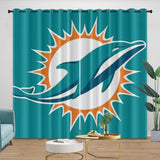 Load image into Gallery viewer, Miami Dolphins Curtains Blackout Window Drapes Room Decoration