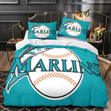Charger l&#39;image dans la visionneuse de la galerie, Miami Marlins Bedding Set Quilt Cover Without Filler