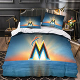 Charger l&#39;image dans la visionneuse de la galerie, Miami Marlins Bedding Set Quilt Cover Without Filler