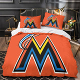 Charger l&#39;image dans la visionneuse de la galerie, Miami Marlins Bedding Set Quilt Cover Without Filler