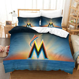 Charger l&#39;image dans la visionneuse de la galerie, Miami Marlins Bedding Set Quilt Cover Without Filler