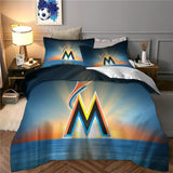 Charger l&#39;image dans la visionneuse de la galerie, Miami Marlins Bedding Set Quilt Cover Without Filler